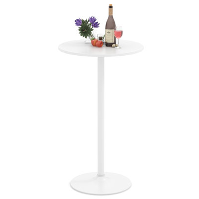 Table de bar ronde avec hauteur réglable et base en métal de style moderne pour le salon
