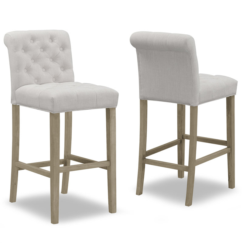 Cirencester Upholstered Counter Stool, Beige, Bar Stool (29'' Seat Height)