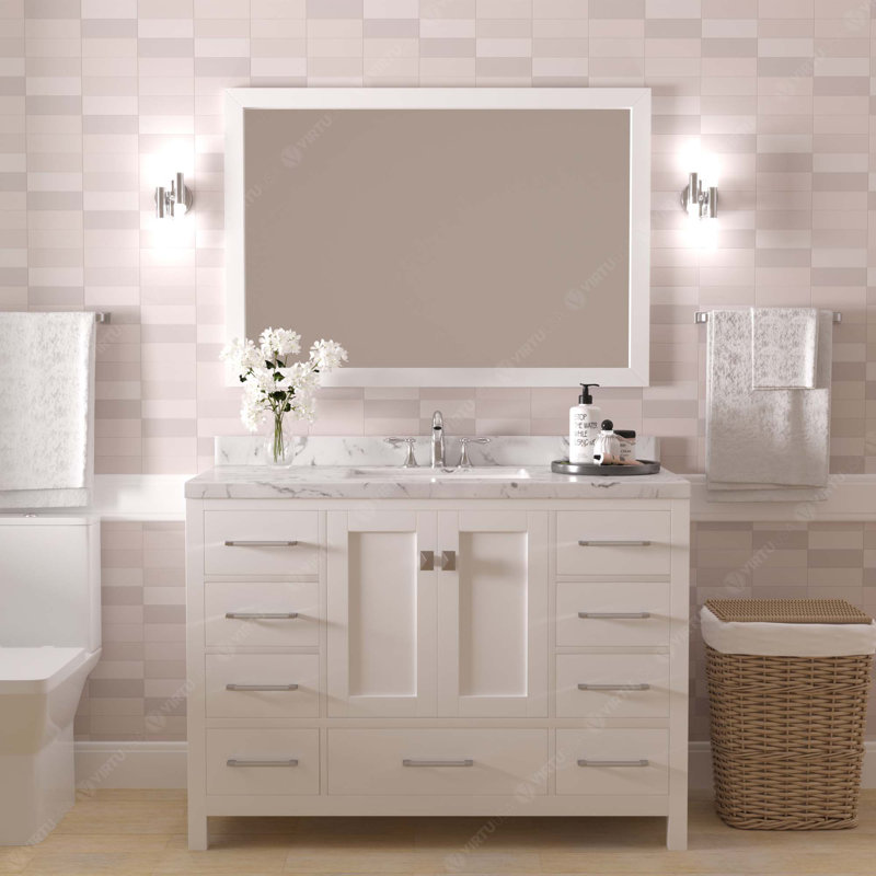 Meuble-lavabo simple 48 po Kazanovicz , Blanc