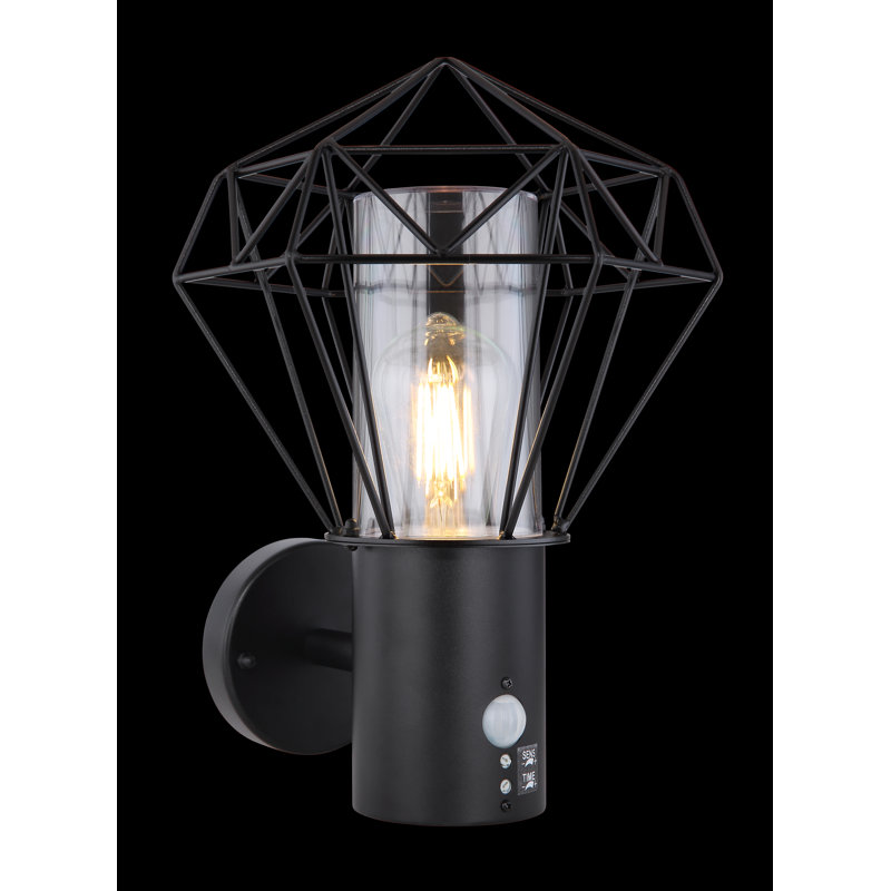 Couronne Black 34cm H Integrated LED Outdoor Armed Sconce