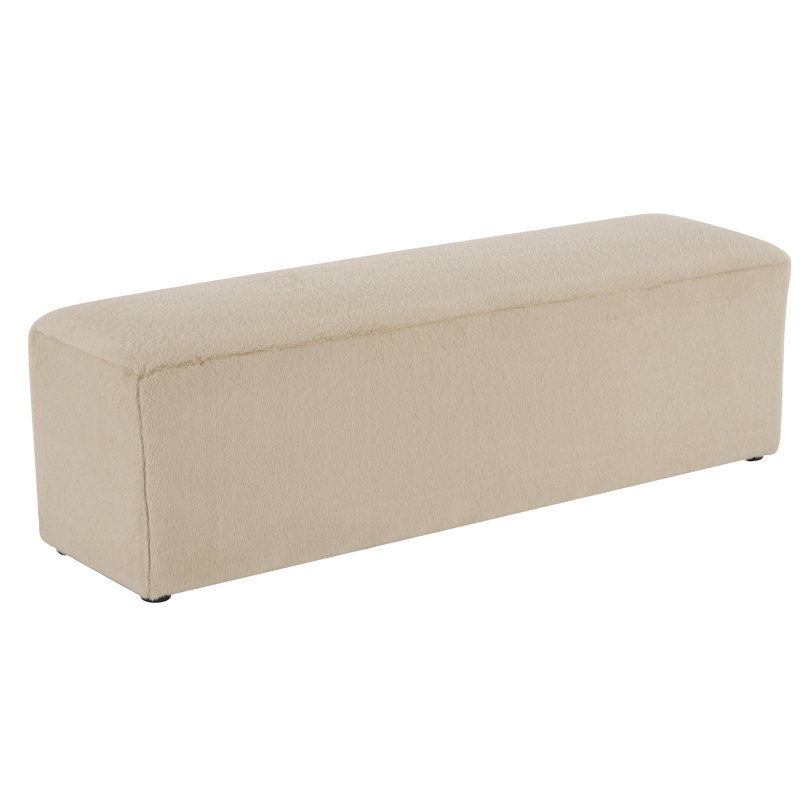 Almond Long Seat, Footstool With Ergonomic 15 - Inch Height, Stable Support, Adaptable To Living Room Decor Rectangle , Soft As Cloud, Bottom, Comfortable For Resting At Home