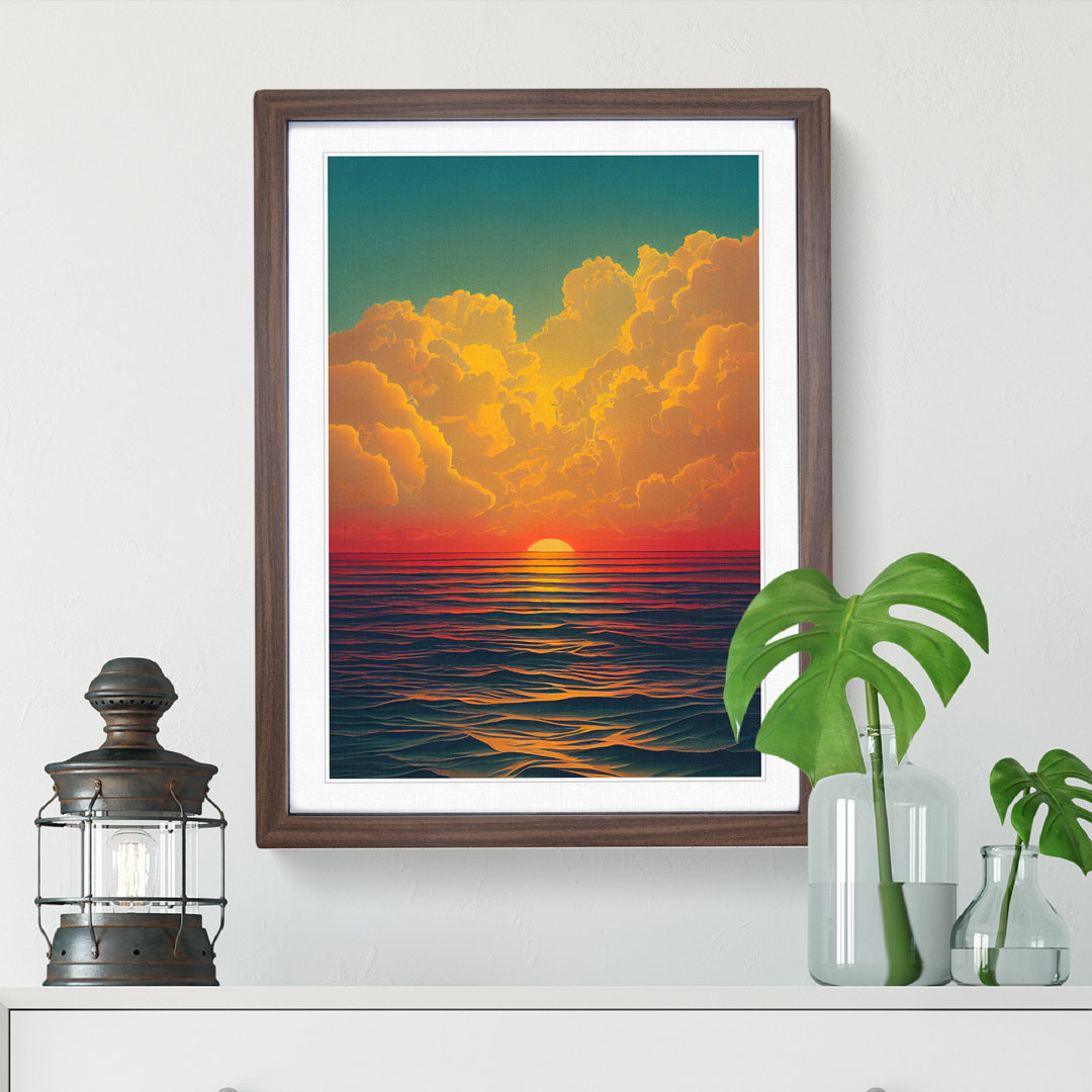 A Beguiling Ocean Sunset - Single Picture Frame Print
