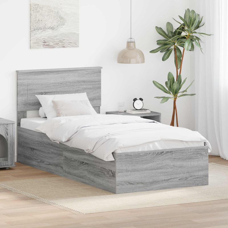 Bed, Small Single (2'6), Grey Sonoma