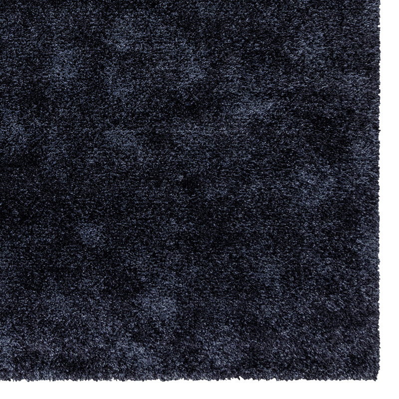  Ultimate Shag Modern Solid Color Navy Blue Polypropylene Thick Plush Shag Area Rug, Rectangle 7'10" x 10'