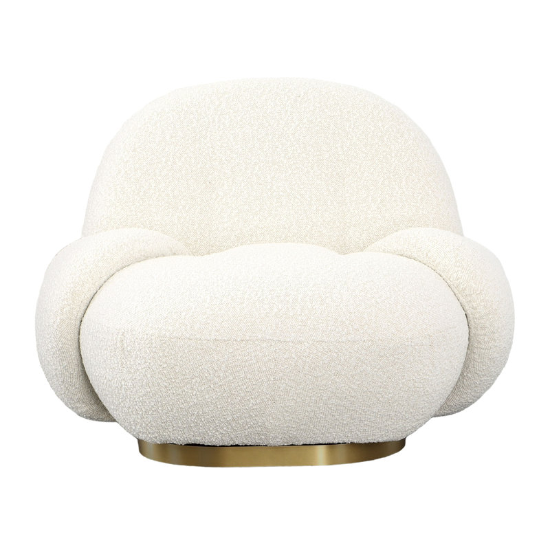 Kass Upholstered Swivel Chair, Ivory