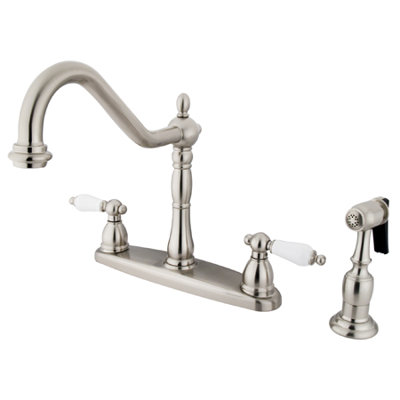 New Orleans Double Handle Kitchen Faucet with Side Spray
