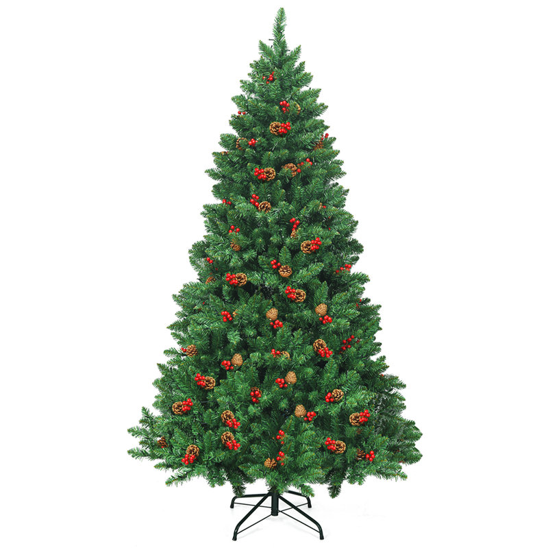 Lighted Artificial Christmas Tree, 195cm H x 115cm W x 115cm D