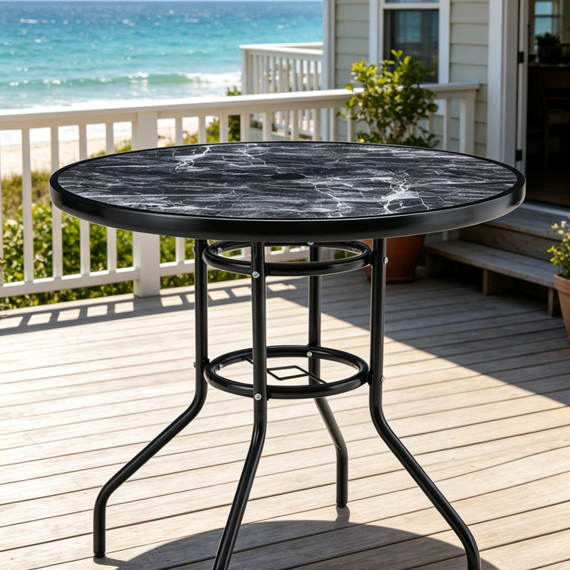 Round 80cm L Outdoor Garden Table
