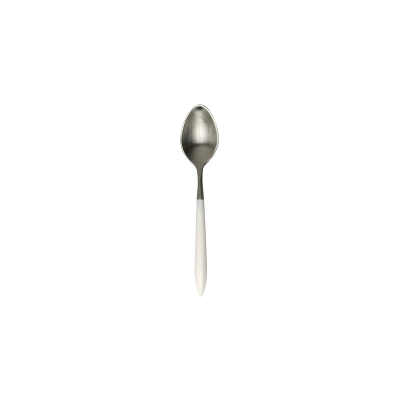 Ares Stainless Steel Coffee Spoon, White/Silver