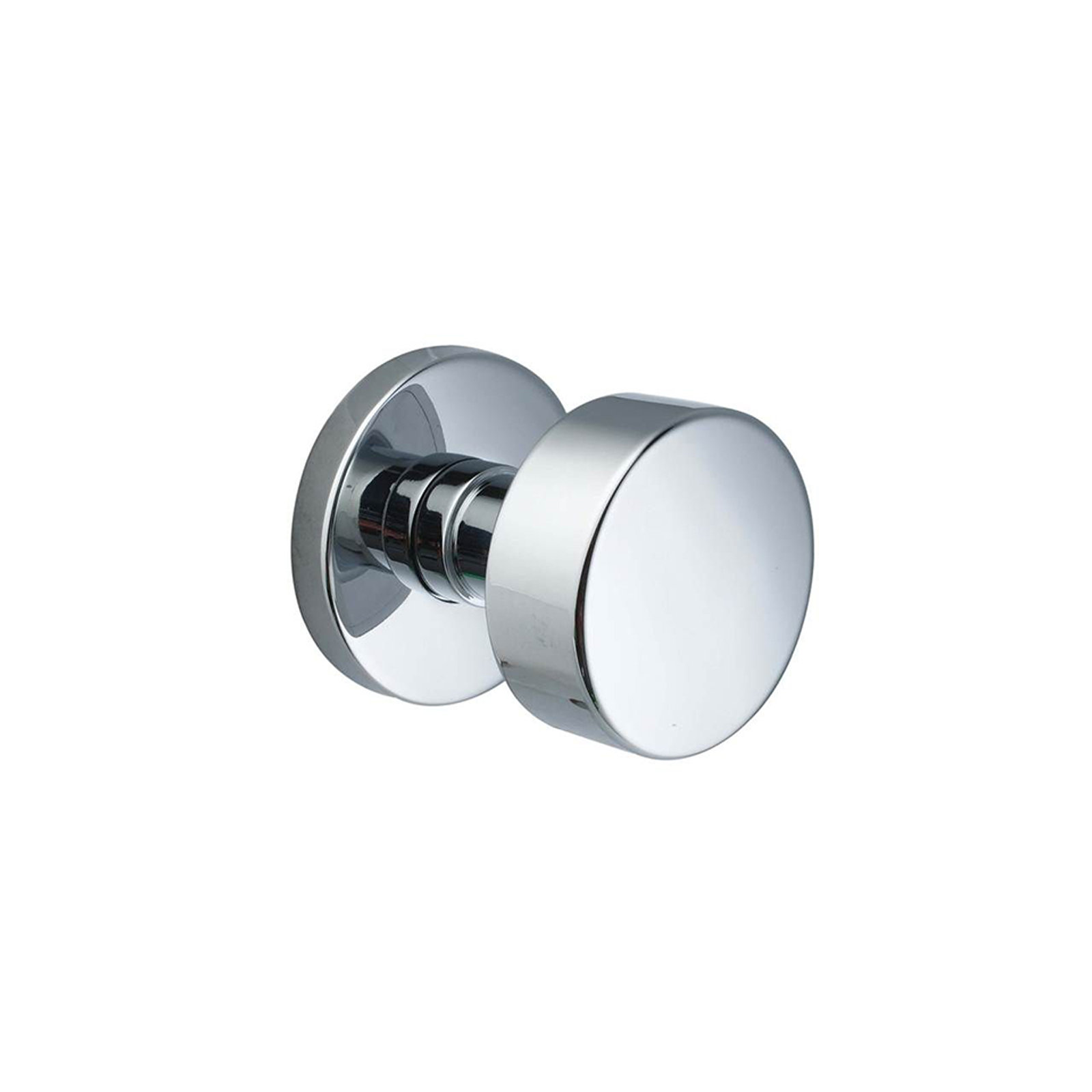 Emtek Passage Knobset w/ Disk Rosette and Round Knob, Polished Chrome