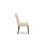 3 Piece Modern Dining Table Set Contains a Round Wooden Table with Dropleaf and 2 Light Beige Linen Fabric Parsons Dining Chairs, Mahogany-1837640356-1837640357