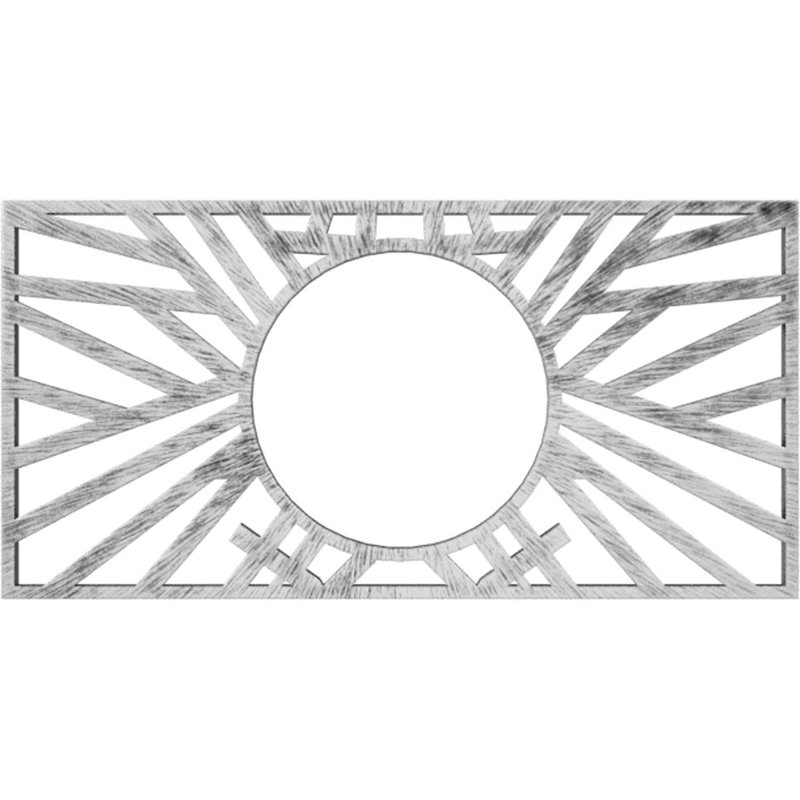 H 16 po x l 8 po x P 5 7/8 po x P 1/2 po médaillon de plafond en PVC de qualité architecturale Hoover, argent antique