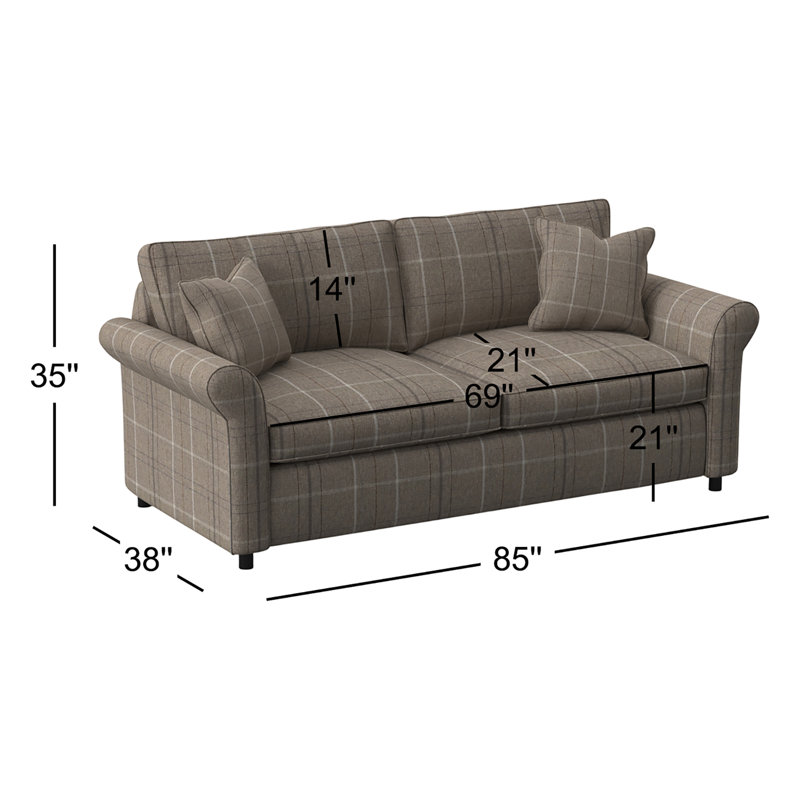 Northfield Sofa, Taupe Plaid; 0126-73