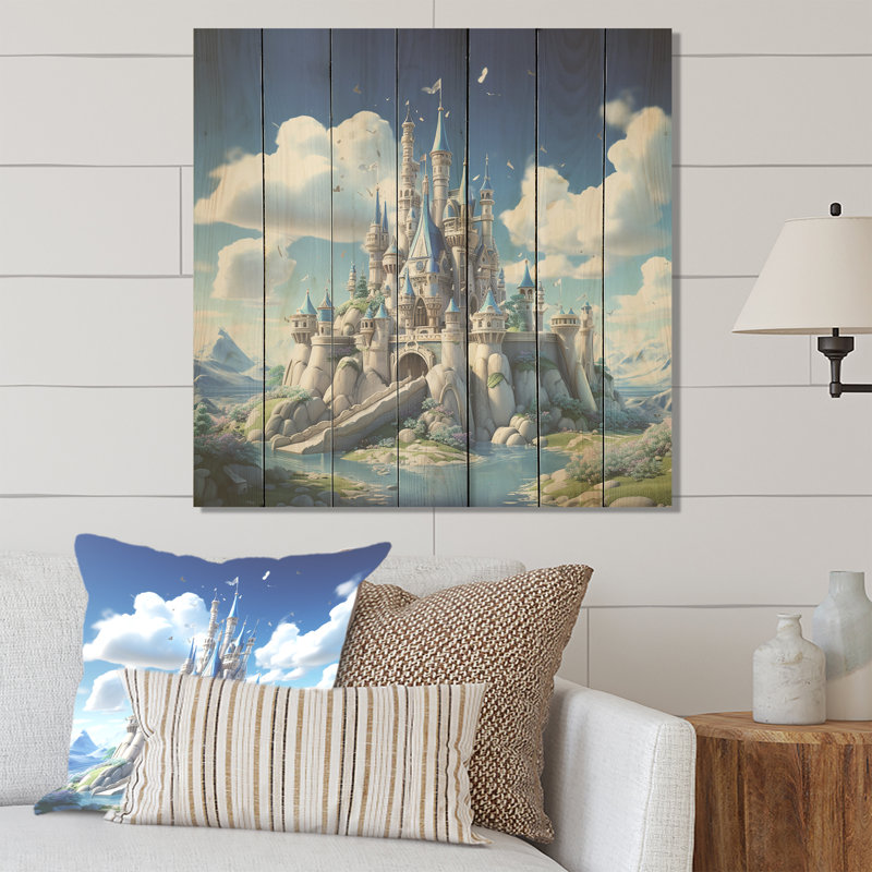 «Princess Magical Castle Dreams II - Châteaux sur bois», H 25 po x l 25 po
