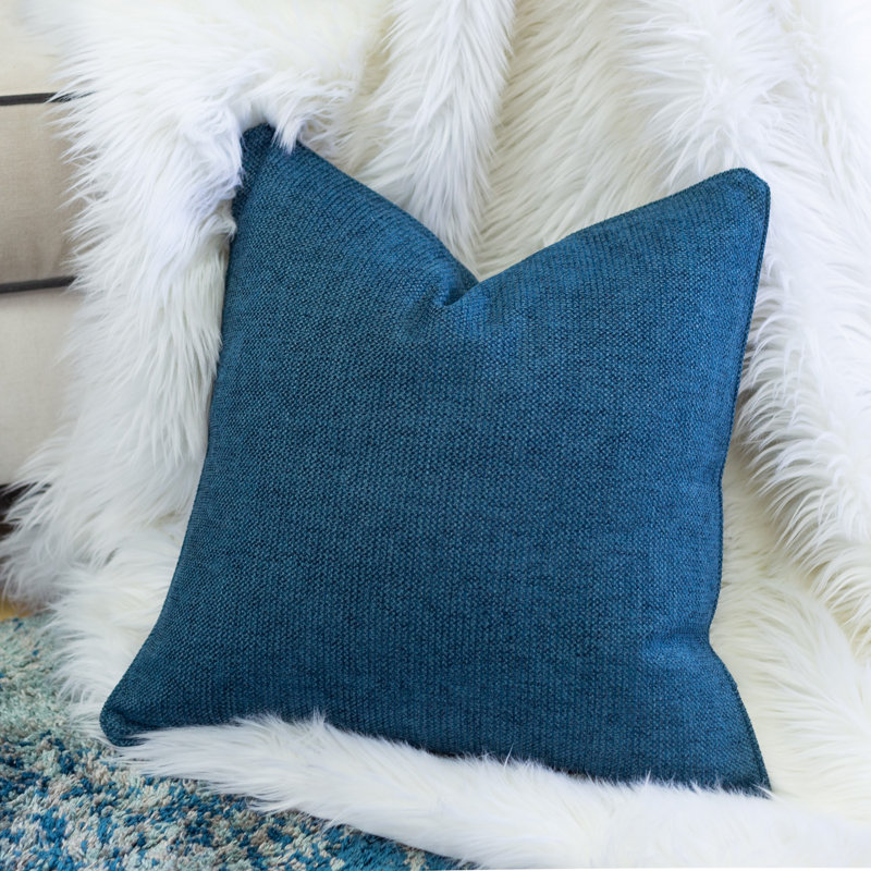 Reversible Throw Pillow, Dark Blue