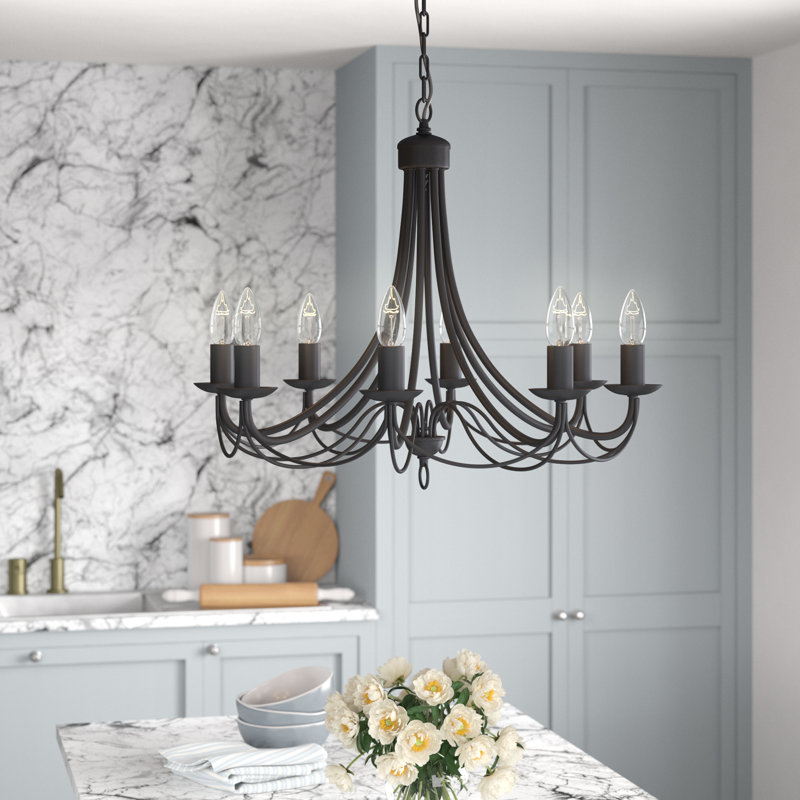 Lustre 5 lumières façon bougie Ramon, H 19,7 po x l 23,6 po x P 23,6 po