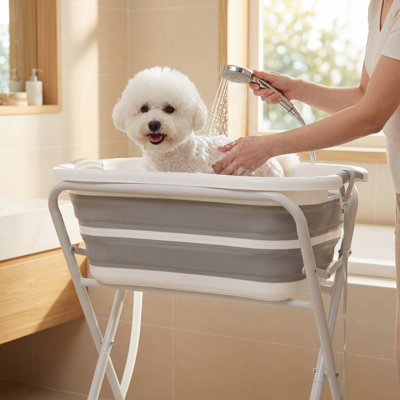 98.5cm H x 66cm W x 44cm D Plastic Grooming Tub