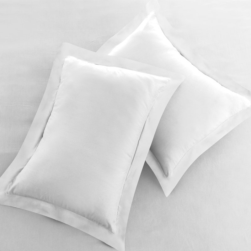  Ensemble de housse de couette 3 pièces en microfibre moderne et contemporain, Blanc
