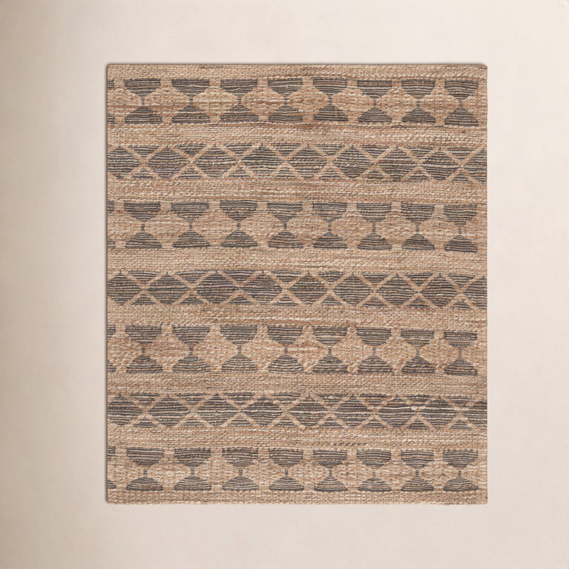 Hand-Woven Geometric Performance Rug, 6'-0" x 6'-0" Square