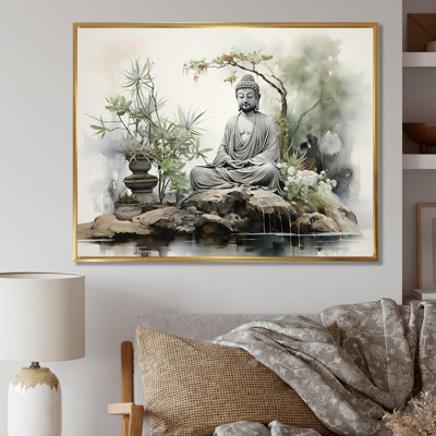 Zen Garden I - Buddhism Framed Canvas Print