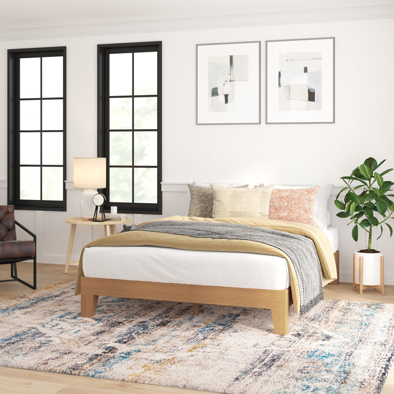 Lit en bois massif, Naturel, Grand