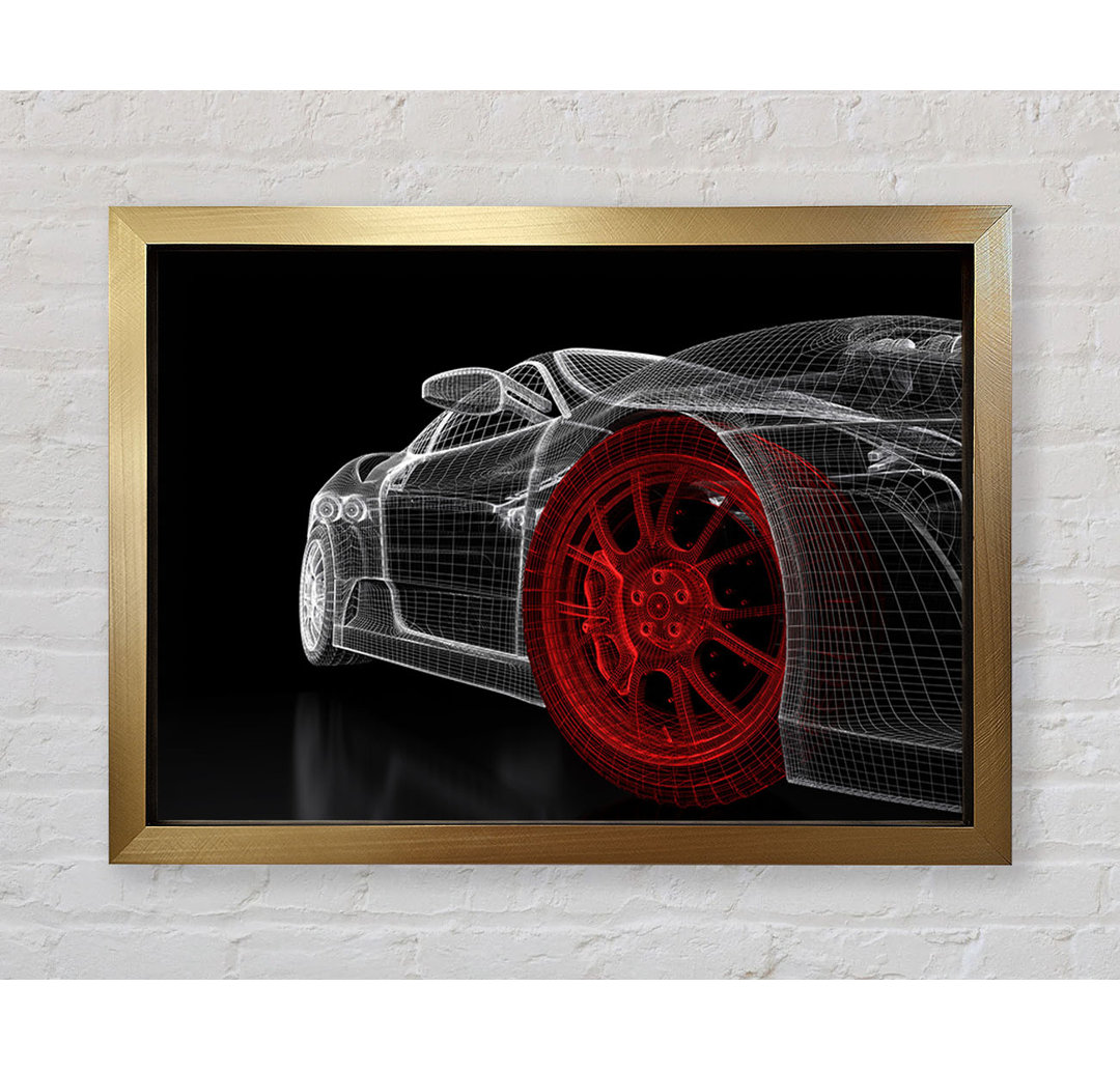 Wireframe Ferrari 1 - Drucken