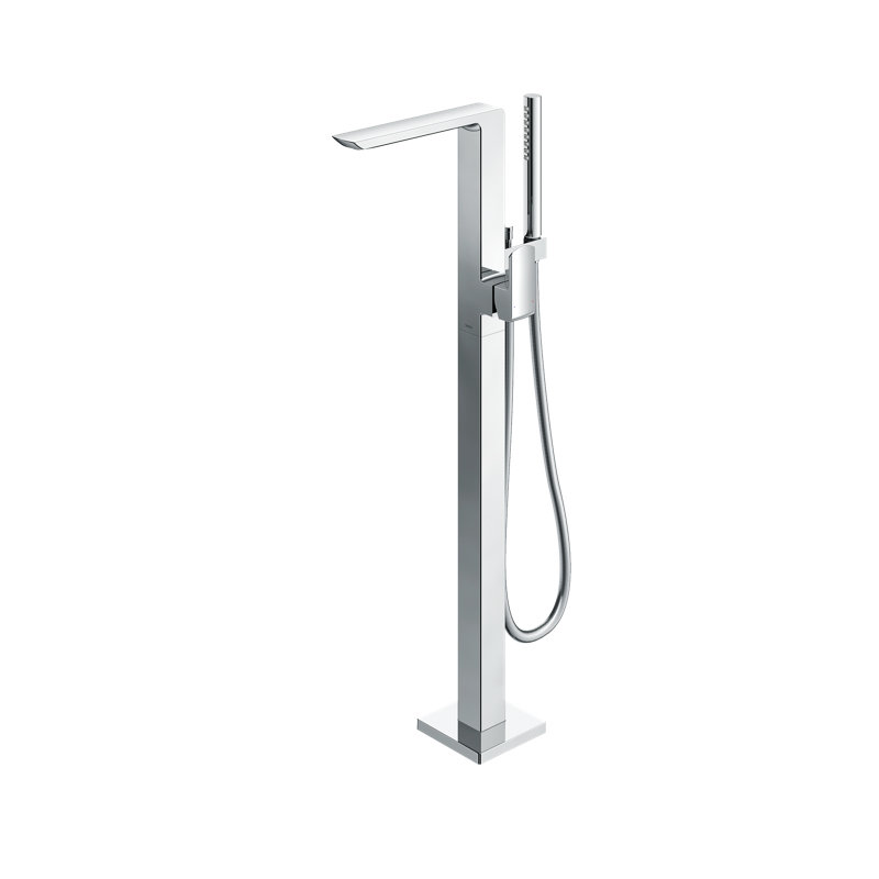 GR Single Handle Floor Mounted Freestanding Clawfoot Tub Faucet with Handshower