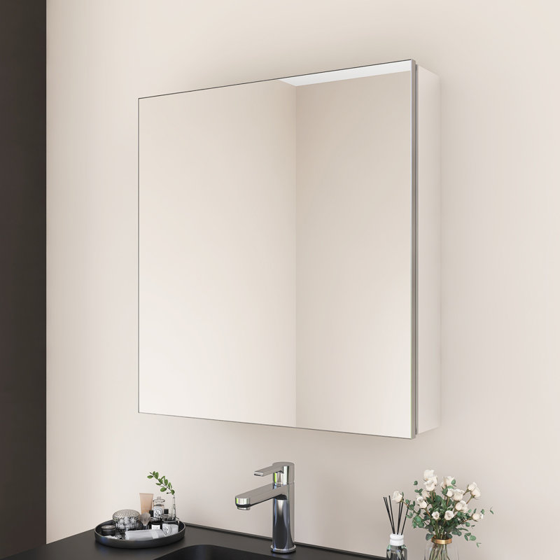 Rectangular Medicine Cabinet With Mirror, 24"
