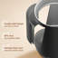 Tasse à café chauffée intelligente DIDADI, chauffe-eau à contact direct 16 oz. Chauffant jusqu'à 149 ° F, ensemble de chauffe-tasses avec arrêt automatique - noir-131514983