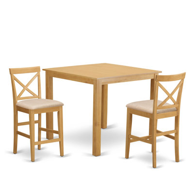 Goleta Counter Height Rubberwood Solid Wood Dining Set