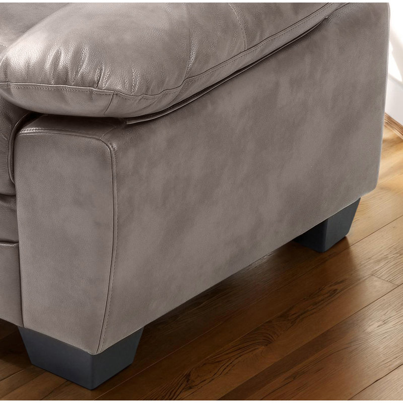 Pingry Faux Leather Chair, Gray Faux Leather