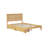 Bed with Rattan Headboard, Two Storage Drawers, Rubber Wood Bed with Enhanced Support Salts and Feet-561160252-561160386