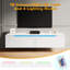 Floating TV Cabinet with RGB LED Light, Wall Mounted TV Stand, Soft Close Flip Doors Cable Hole-430655285-431637991