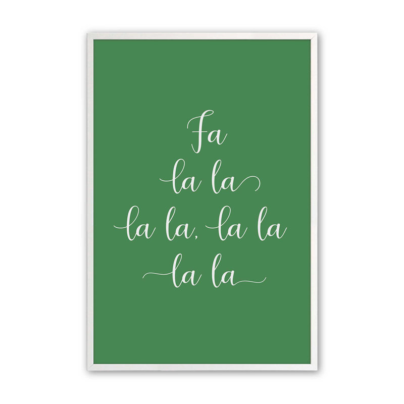 Fa Fa La La, reproduction d'art, 8 po x 10 po, Blanc opaque