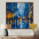 Bleu, bleu, liberté, banque, Banks - Banks, art mural, salon