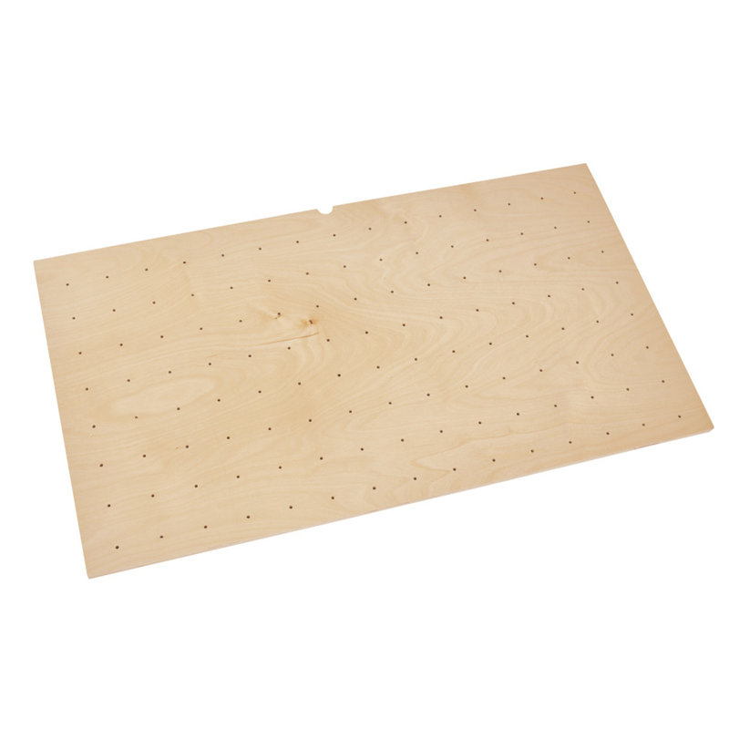 Natural Maple Wood Trimmable Pegboard Drawer Organizer with 16 Pegs