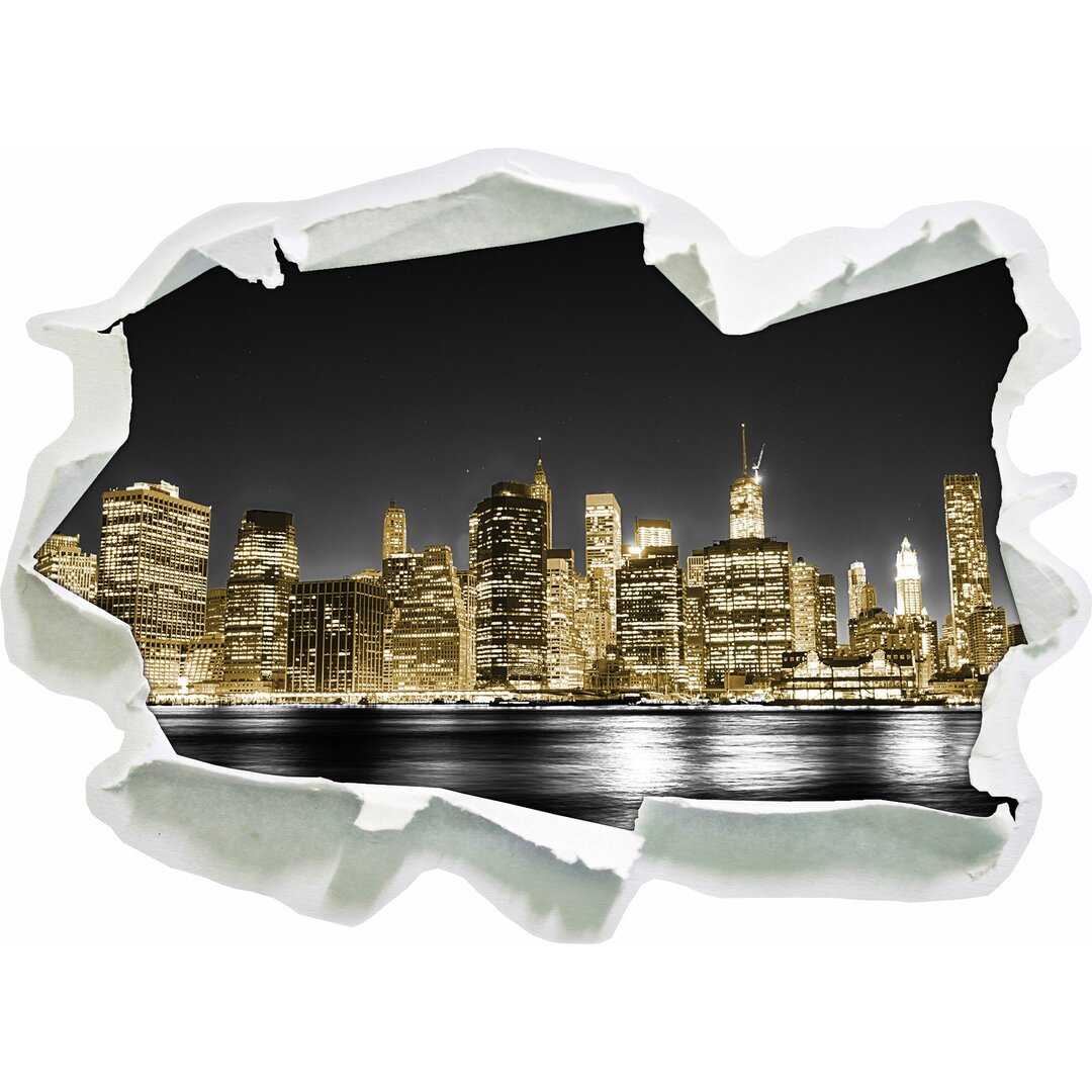 Wandtattoo Manhattan Skyline bei Nacht