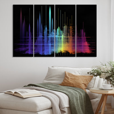 " Sounds Of The Waves Spectogram I " 4 - Pieces