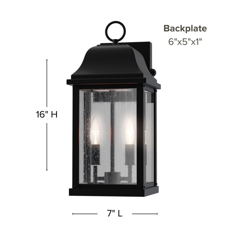 Aronson Plug & Play 1-Light Outdoor Wall Light in Transitional and Modern Style-16 Inches Tall and 7.24 Inches Wide