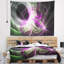 Motifs abstraits mauve clair sur tapisserie noire-28496448