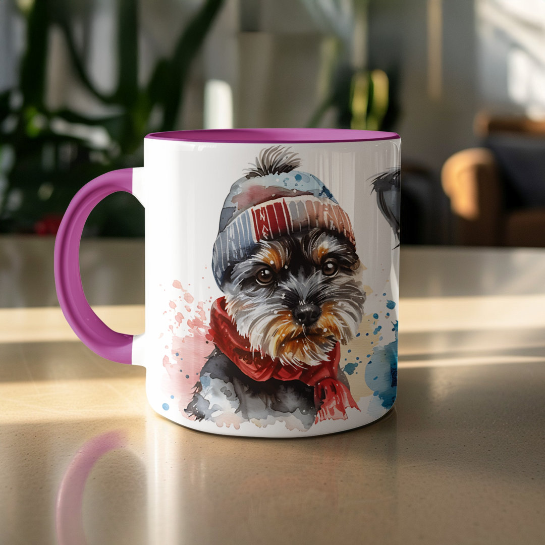 11oz Watercolour Happy Corgi Puppy Design Coffee Mug