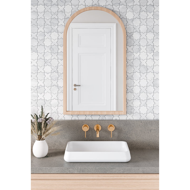 Monet Marble Random Mosaic Wall & Floor Tile, Oriental White