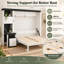Lit escamotable Deskelyn Queen Size avec bureau intégré, étagères et placards de rangement réversibles, lit mural pliable blanc gain de place, cadre en bois massif et MDF, sommier à lattes en pin
