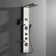 Dual 4-In-1 2-Jet Rainfall Shower Panel System With Rainfall Shower Head,Shelf,Stub Spout And LED Light