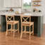 Fairbairn X Back Stool with Sold Wood Frame-109263716-46030225