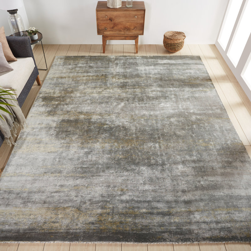 Eclectic Area Rug in Gray, Rectangle 2' x 3'