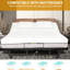 Base de lit grand ajustable avec inclinaison de la tête et du pied, télécommande sans fil, 4 ports pour les précieux objets, lumières sous la nuit, révélation par gravité zéro, vibration silencieuse du moteur,