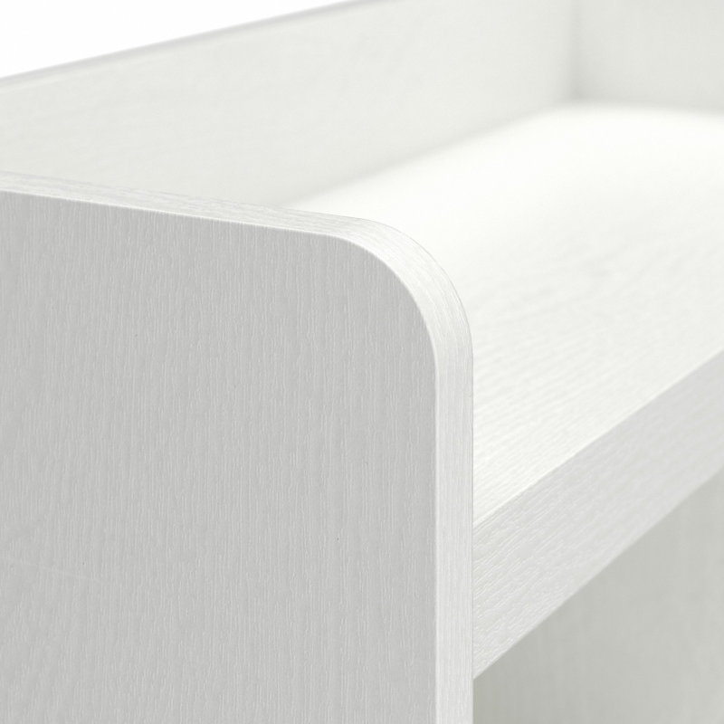 Arbre d'entrée Kierra avec banc et rangement pour chaussures, Bois de frêne blanc