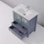Ensemble de meuble-lavabo, comptoir en céramique et robinet-351343484-351343485