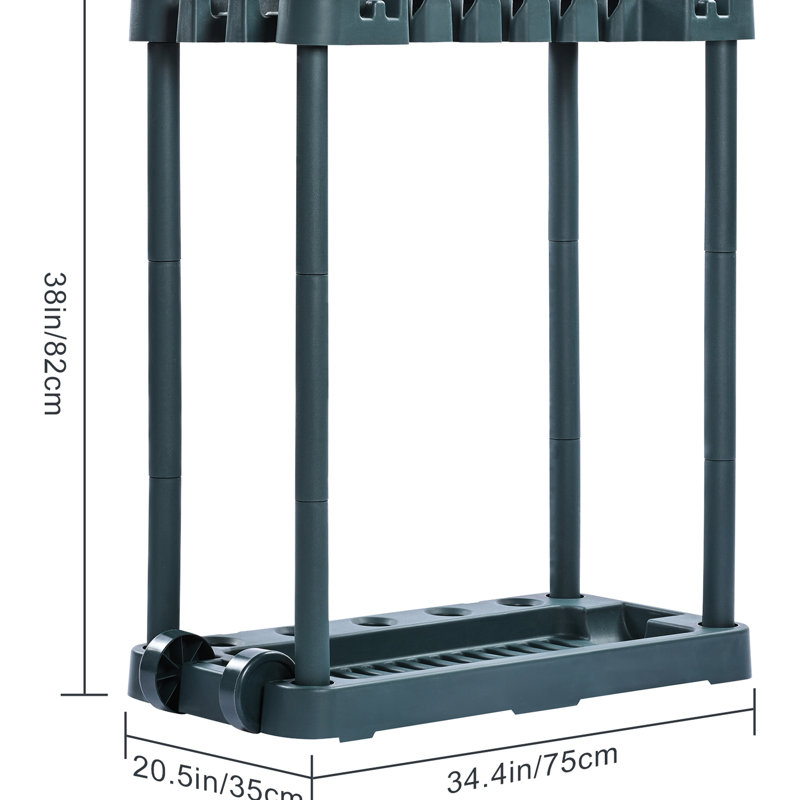 Rangement pour outils de jardin avec 10 fentes